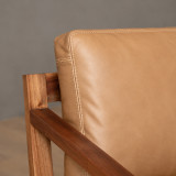 Demo - Clarens 2 Seater Leather Couch - Blackwood - Desert 4