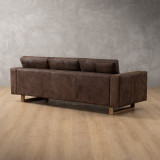 Clarkson 3 Seater Leather Couch - Brown 5