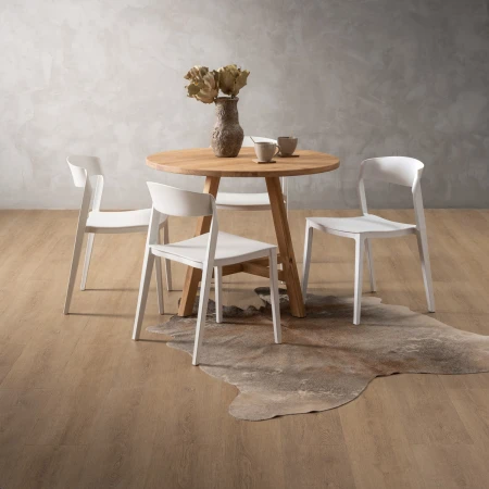Rhodes Jamie 4-Seater Dining Set 1m Oak White 1