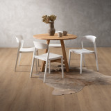 Rhodes Jamie 4-Seater Dining Set 1m Oak White 1