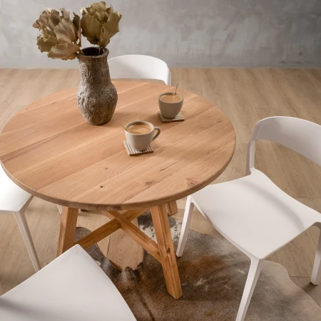 Rhodes Jamie 4-Seater Dining Set 1m Oak White 2