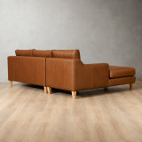 Douglas Leather Corner Couch with Daybed Left - Butterscotch 17