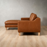 Douglas Leather Corner Couch with Daybed Left - Butterscotch 19