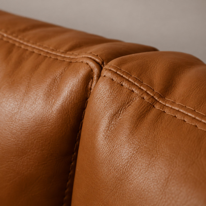 Douglas Leather Corner Couch with Daybed Left - Butterscotch 21
