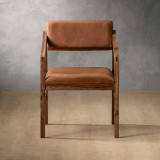 Jozi Leather Carver Chair - Blackwood - Butterscotch 2