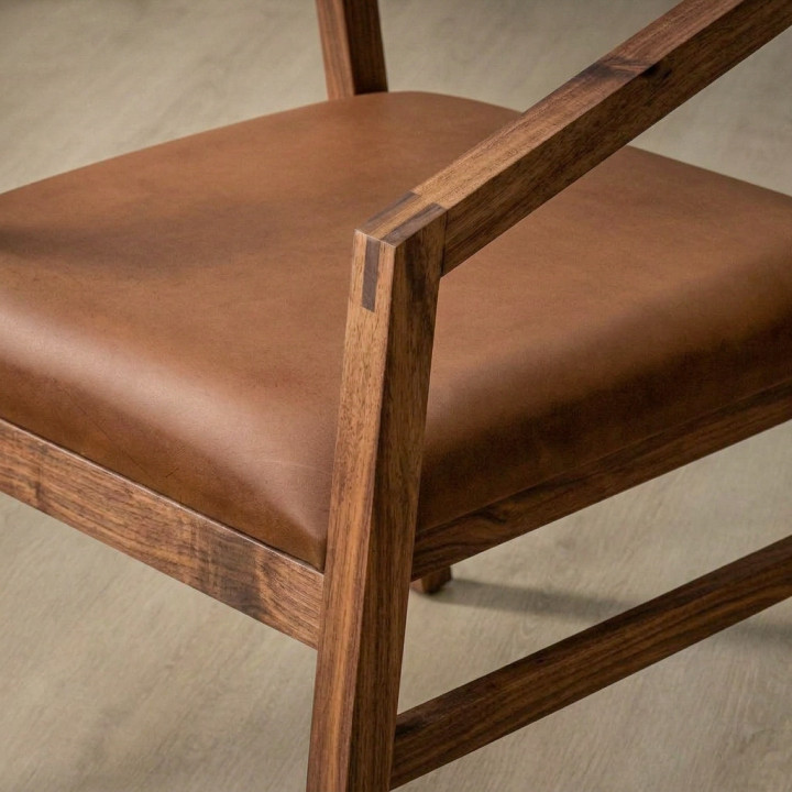 Jozi Leather Carver Chair - Blackwood - Butterscotch 6
