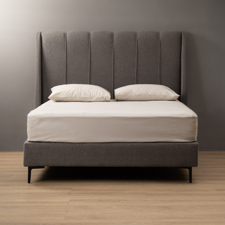 Melae Carave Bed - Double - Pebble 4