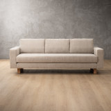 Clarkson 3 Seater Fabric Couch - Dusted Taupe 1