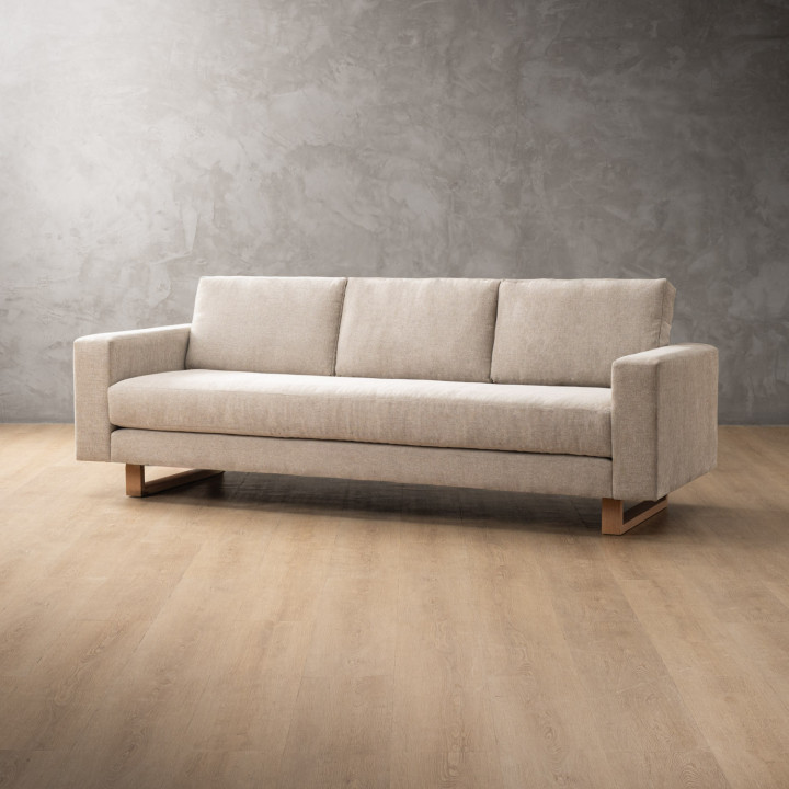 Clarkson 3 Seater Fabric Couch - Dusted Taupe 2