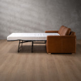 Clanwilliam 2 Seater Sleeper Leather Couch - Butterscotch 4
