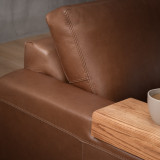 Clanwilliam 2 Seater Sleeper Leather Couch - Butterscotch 8