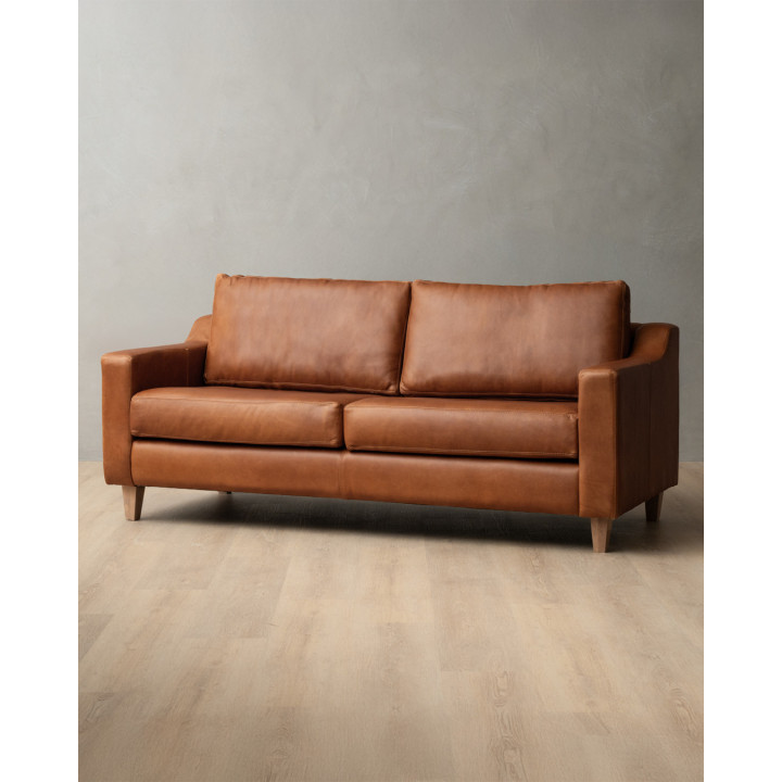 Demo - Douglas Leather Couch - 2m - Butterscotch 1