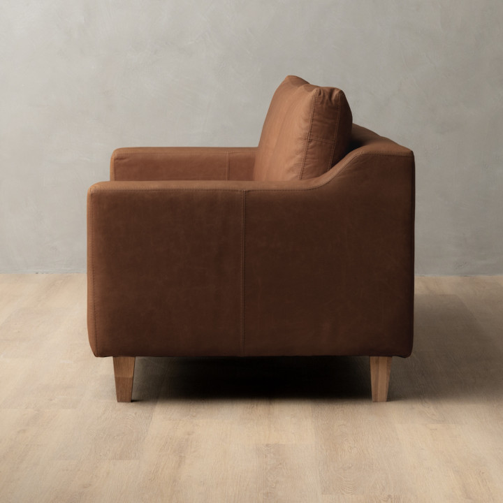Demo - Douglas Leather Couch - 2m - Butterscotch 2
