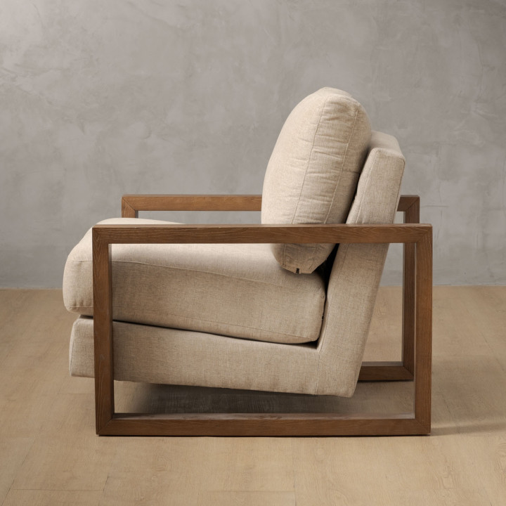 Demo - Dravenso Fabric Armchair - Dusted Taupe - 4