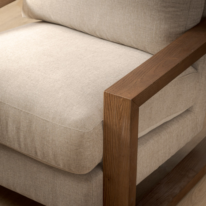 Demo - Dravenso Fabric Armchair - Dusted Taupe - 7