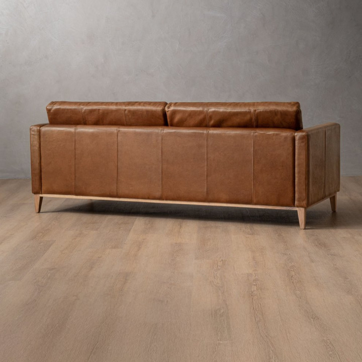 Cape Town 2-Seater Leather Couch - Butterscotch - 7
