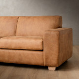 Karoo 2-Seater Leather Couch - Caramel - 10