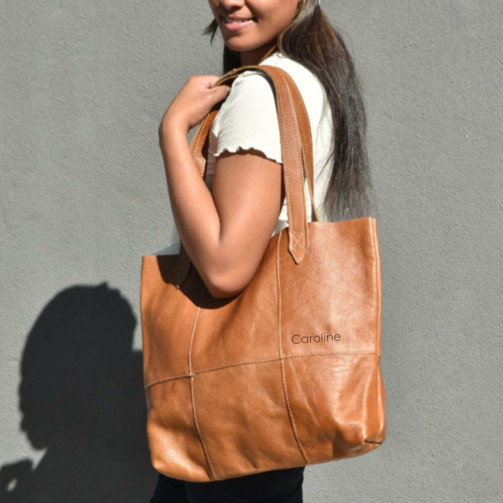 Shopper Sustainable Leather Tote - Butterscotch - 5