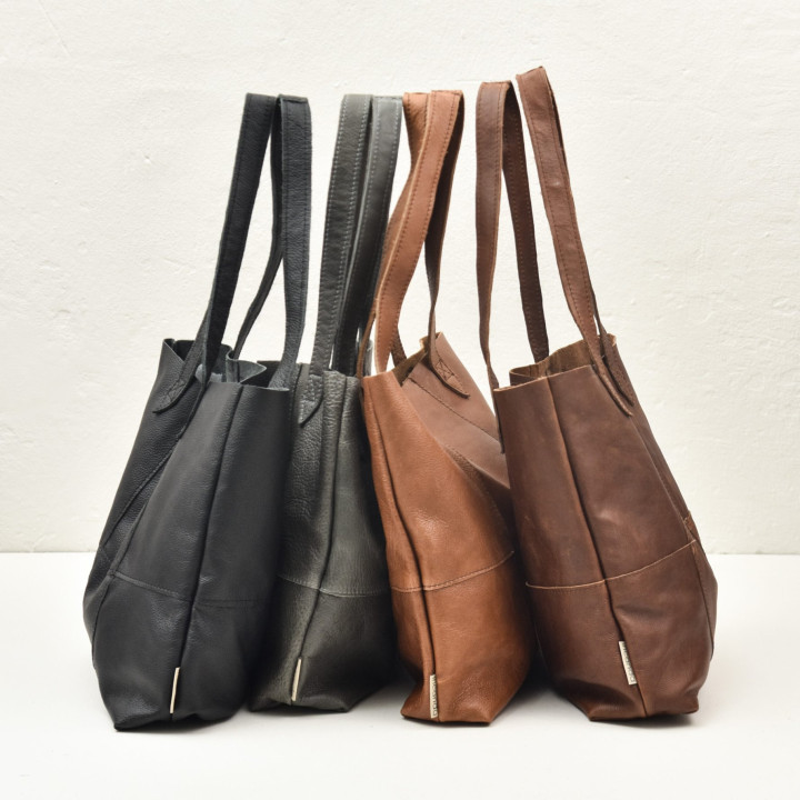 Shopper Sustainable Leather Tote - Olive - 2