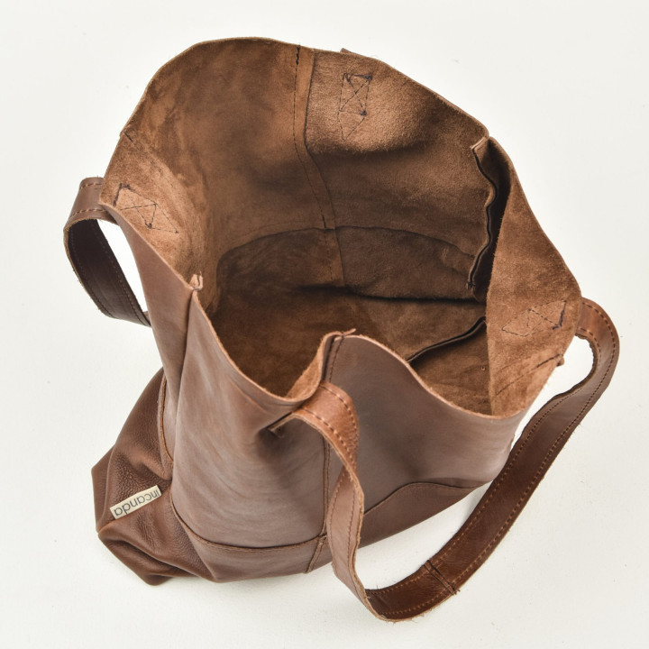 Shopper Sustainable Leather Tote - Olive - 3