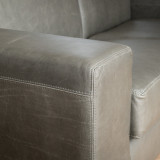 Karoo 2-Seater Leather Couch - Pepper - 5