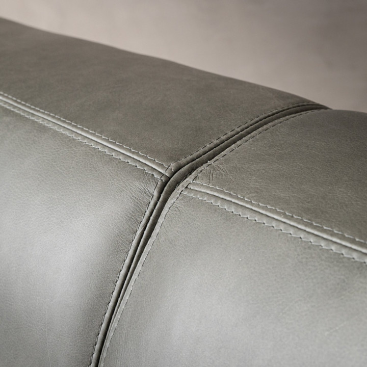 Karoo 2-Seater Leather Couch - Pepper - 7