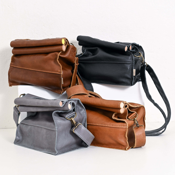 Nosh Leather Lunch Bag - Butterscotch - 2