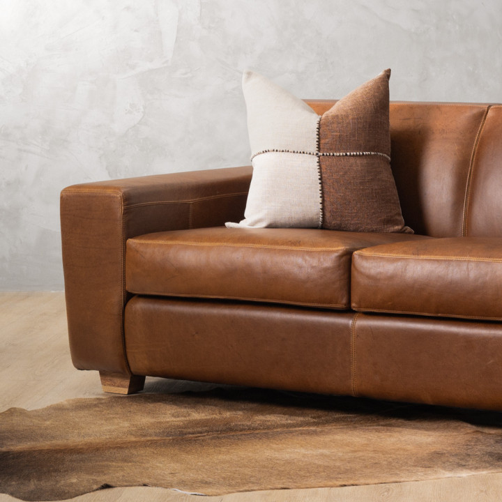 Karoo 2-Seater Leather Couch - Butterscotch - 4