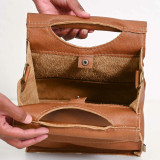 Nosh Leather Lunch Bag - Pepper - 5