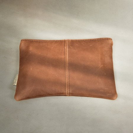 Maggie Leather Clutch Bag - Butterscotch - 1