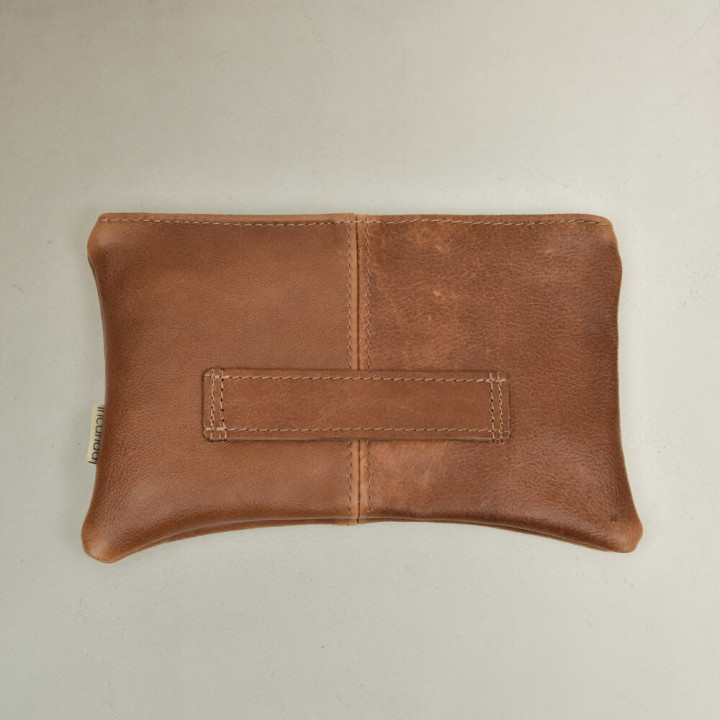 Leather Clutch Bag- The Maggie - Butterscotch - YES clutch panel - 4