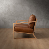 Clarens 2-Seater Leather Couch - Oak - Butterscotch - 5