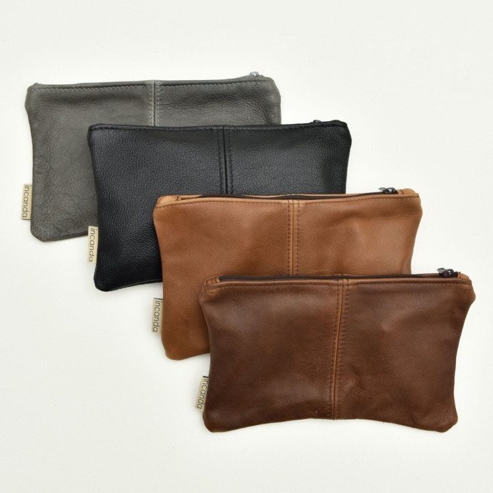 Maggie Leather Clutch Bag - Pepper - 2