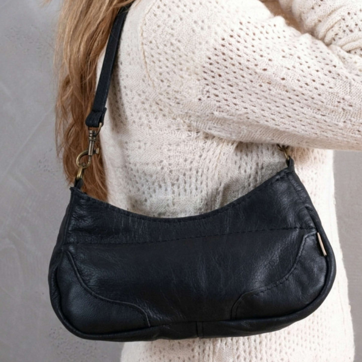 Chelsea Leather Sling Bag - Taupe - 2