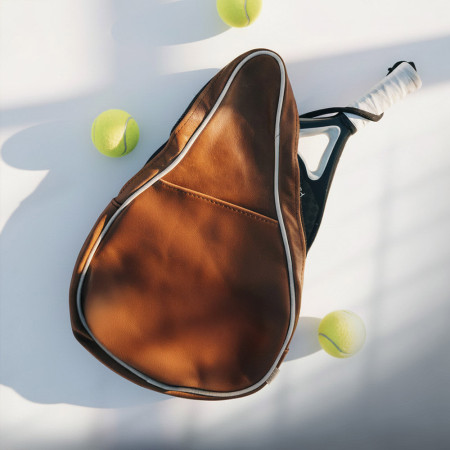 Spin Leather Padel Racket Bag - Butterscotch - 1