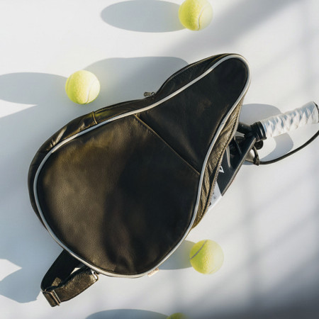 Spin Leather Padel Racket Bag - Olive