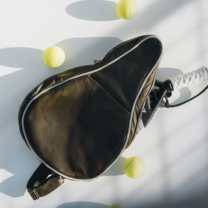Spin Leather Padel Racket Bag - Olive - 1