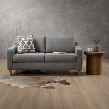 Douglas 2 Seater Fabric Couch - Dove Grey