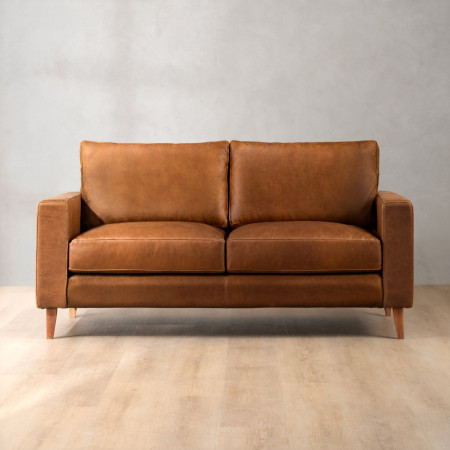 Hamlet 2-Seater Leather Couch - Butterscotch - 1
