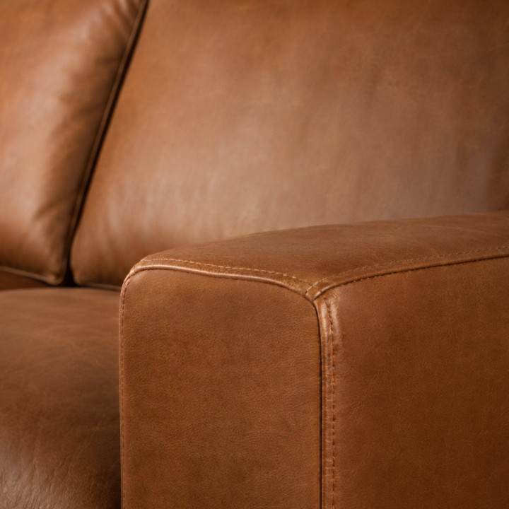 Hamlet 2-Seater Leather Couch - Butterscotch - 3