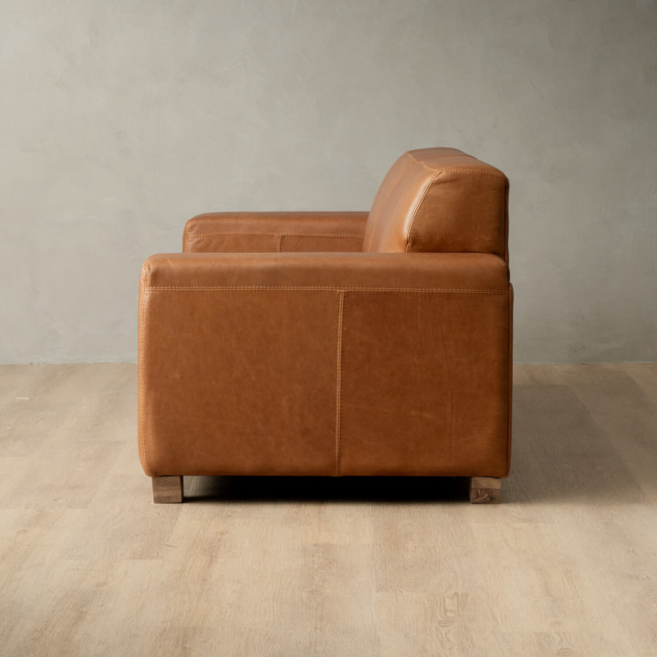 2.2m Karoo Leather Couch - Ginger - 4
