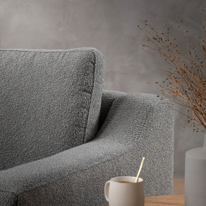 Douglas 2-Seater Fabric Couch - Dove Grey - 4