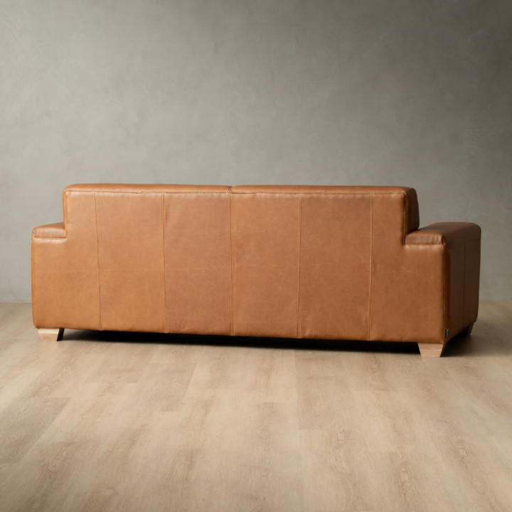 2.2m Karoo Leather Couch - Butterscotch - 5