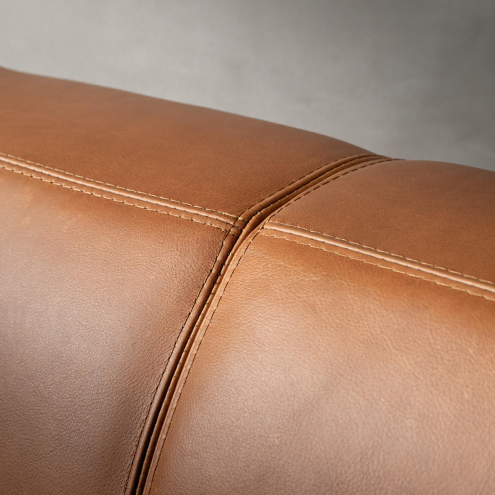 2.2m Karoo Leather Couch - Butterscotch - 6