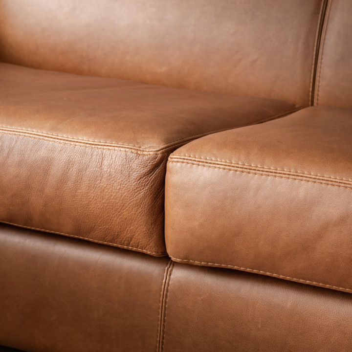 2.2m Karoo Leather Couch - Butterscotch - 8
