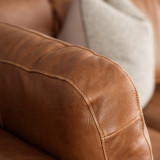 Tulbagh Leather Corner Couch with XL Daybed Left - Ginger - 6