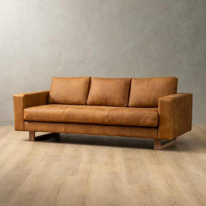 Clarkson 3-Seater Leather Couch - Butterscotch - 6