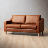 Douglas 2-Seater Leather Couch - Pepper - 2