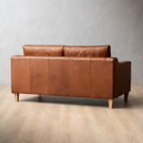 Douglas 2-Seater Leather Couch - Pepper - 4
