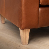 Douglas 2-Seater Leather Couch - Pepper - 7